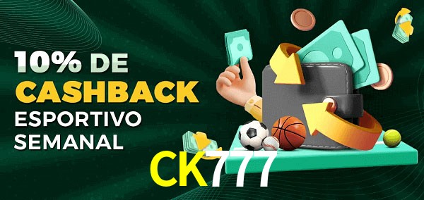10% de bônus de cashback na CK777